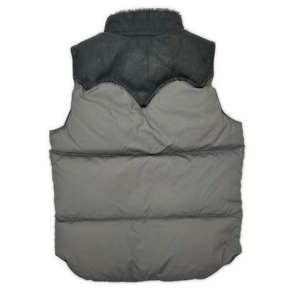 Rocky Mountain Featherbed ロッキーマウンテンフェザーベッド グレー MADE IN JAPAN レザーヨーク付きダウンベスト ベスト