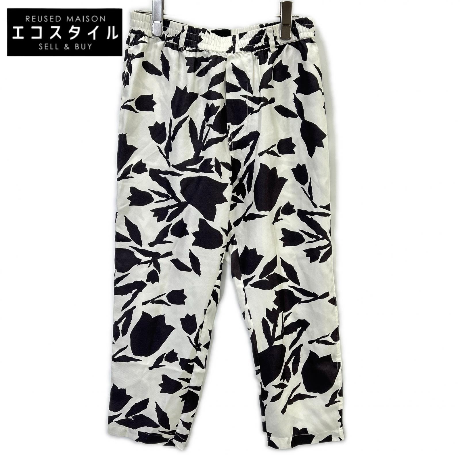 【SALE】 BANANATIME バナナタイム ホワイト×ブラック 217-118-03 TAPERED 2 PANT Tulip Time Black ボトムス