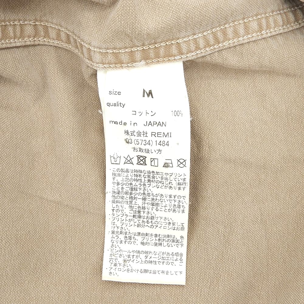 REMI RELIEF レミレリーフ ヴィンテージ加工 オックスフォードシャツ トップス メンズ ベージュ M トップス