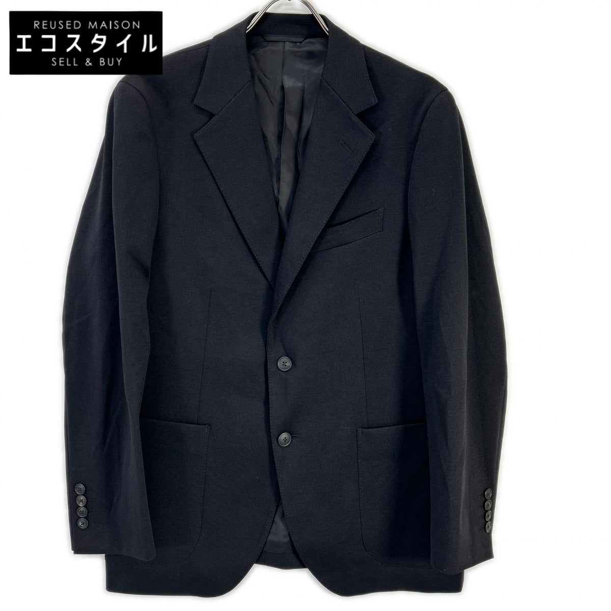 LANVIN COLLECTION ランバンコレクション 248232 JT24J ネイビー ウールコットンナイロン 2B ブレザー ジャケット ジャケット