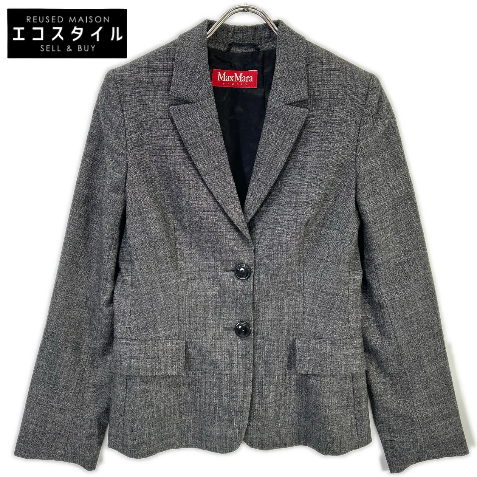 MAXMARA STUDIO マックスマーラスタジオ グレー 2B テーラードジャケット ジャケット