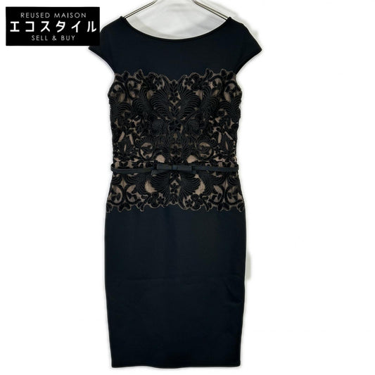 TADASHI SHOJI タダシショージ ALX1432M ブラック フラワーレース ノースリーブ ワンピース ワンピース