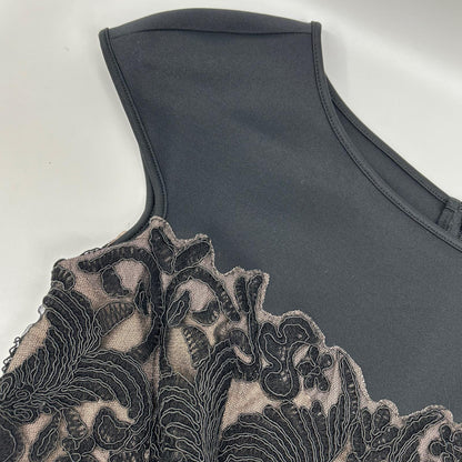 TADASHI SHOJI タダシショージ ALX1432M ブラック フラワーレース ノースリーブ ワンピース ワンピース