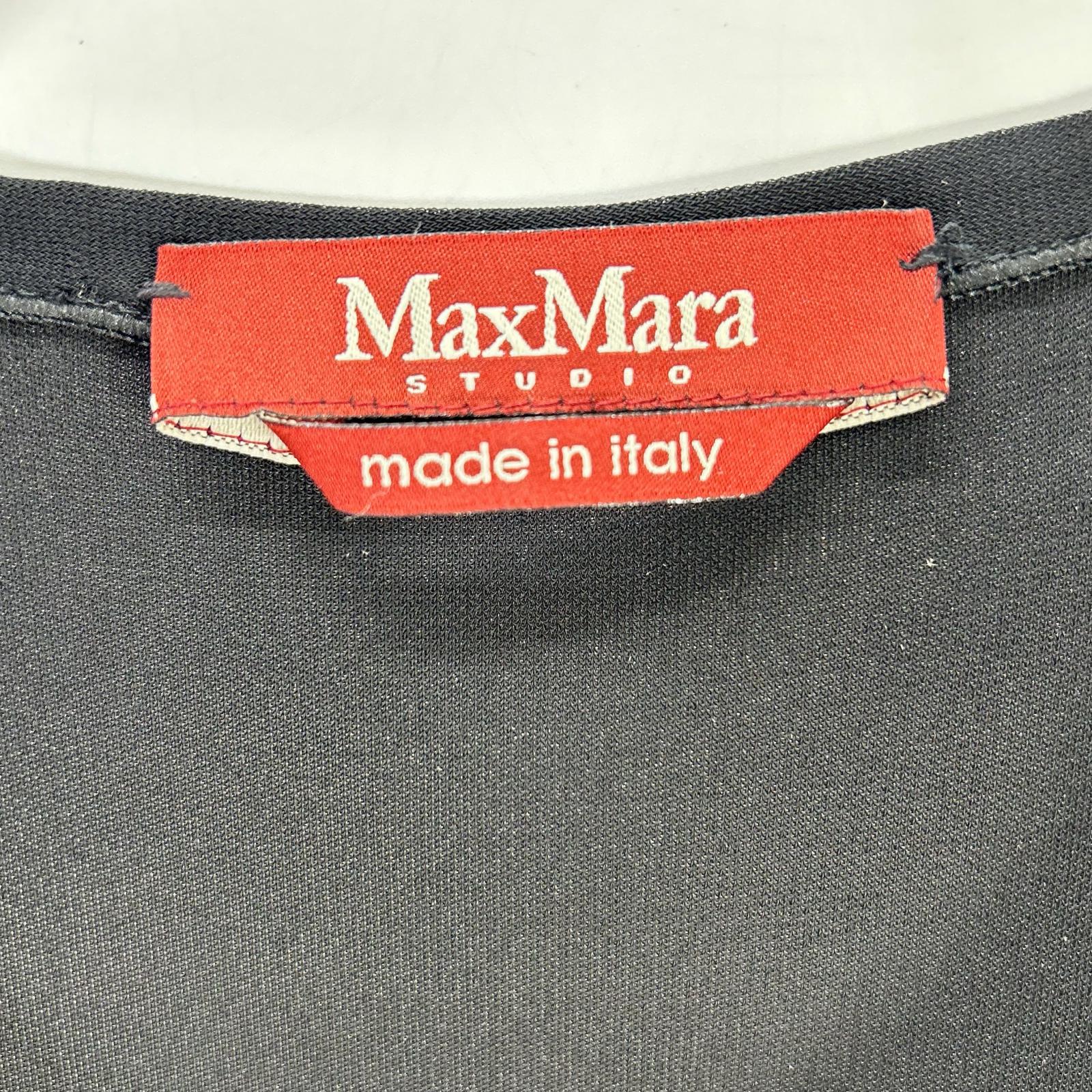 MAXMARA STUDIO マックスマーラスタジオ ブラック 花柄刺繍 ノースリーブ ワンピース ワンピース