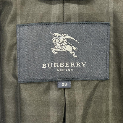 BURBERRY バーバリー ブラック 裏地チェック ベルト付き ナイロン トレンチコート コート