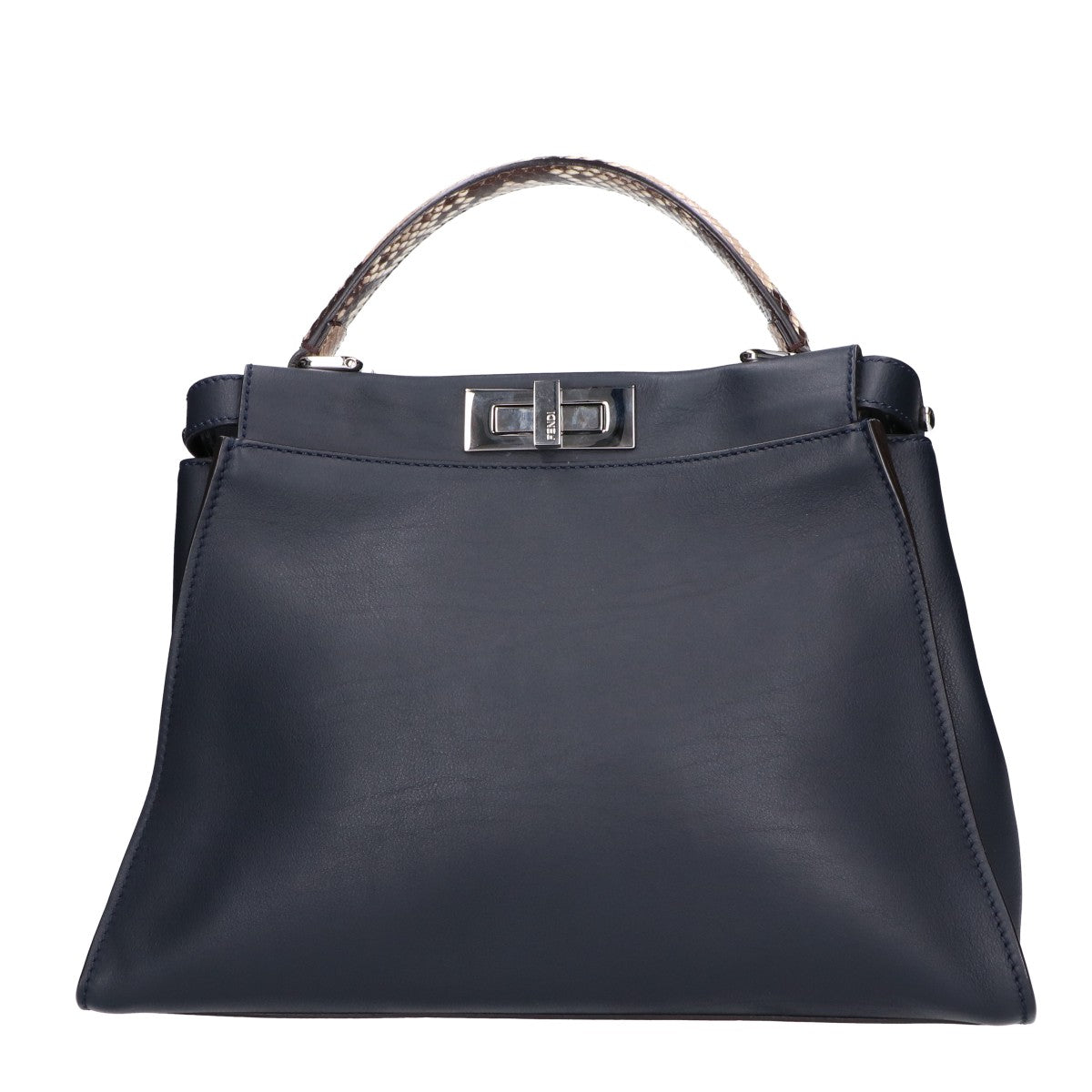 FENDI フェンディ 8BN290 ピーカブー ミディアム モンスター パイソンハンドル 2WAYショルダーバッグ ハンドバッグ