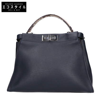 FENDI フェンディ 8BN290 ピーカブー ミディアム モンスター パイソンハンドル 2WAYショルダーバッグ ハンドバッグ