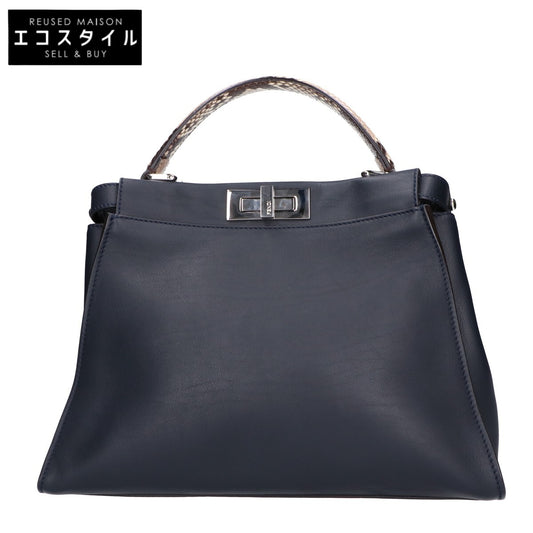 FENDI フェンディ 8BN290 ピーカブー ミディアム モンスター パイソンハンドル 2WAYショルダーバッグ ハンドバッグ