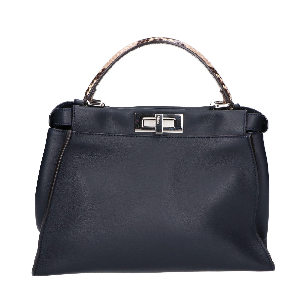 FENDI フェンディ 8BN290 ピーカブー ミディアム モンスター パイソンハンドル 2WAYショルダーバッグ ハンドバッグ