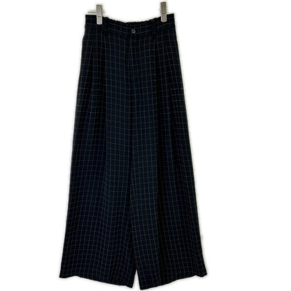 SOV. Double Standard Clothing 2025 black windowpane-check wide-leg pants
