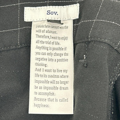 SOV. Double Standard Clothing 2025 black windowpane-check wide-leg pants