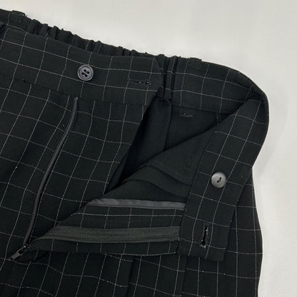SOV. Double Standard Clothing 2025 black windowpane-check wide-leg pants