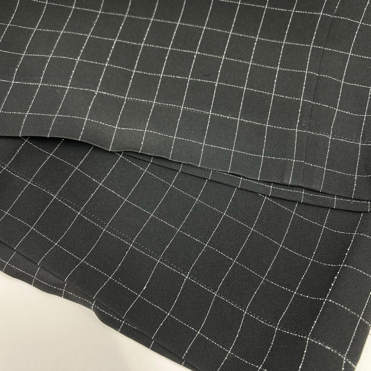 SOV. Double Standard Clothing 2025 black windowpane-check wide-leg pants