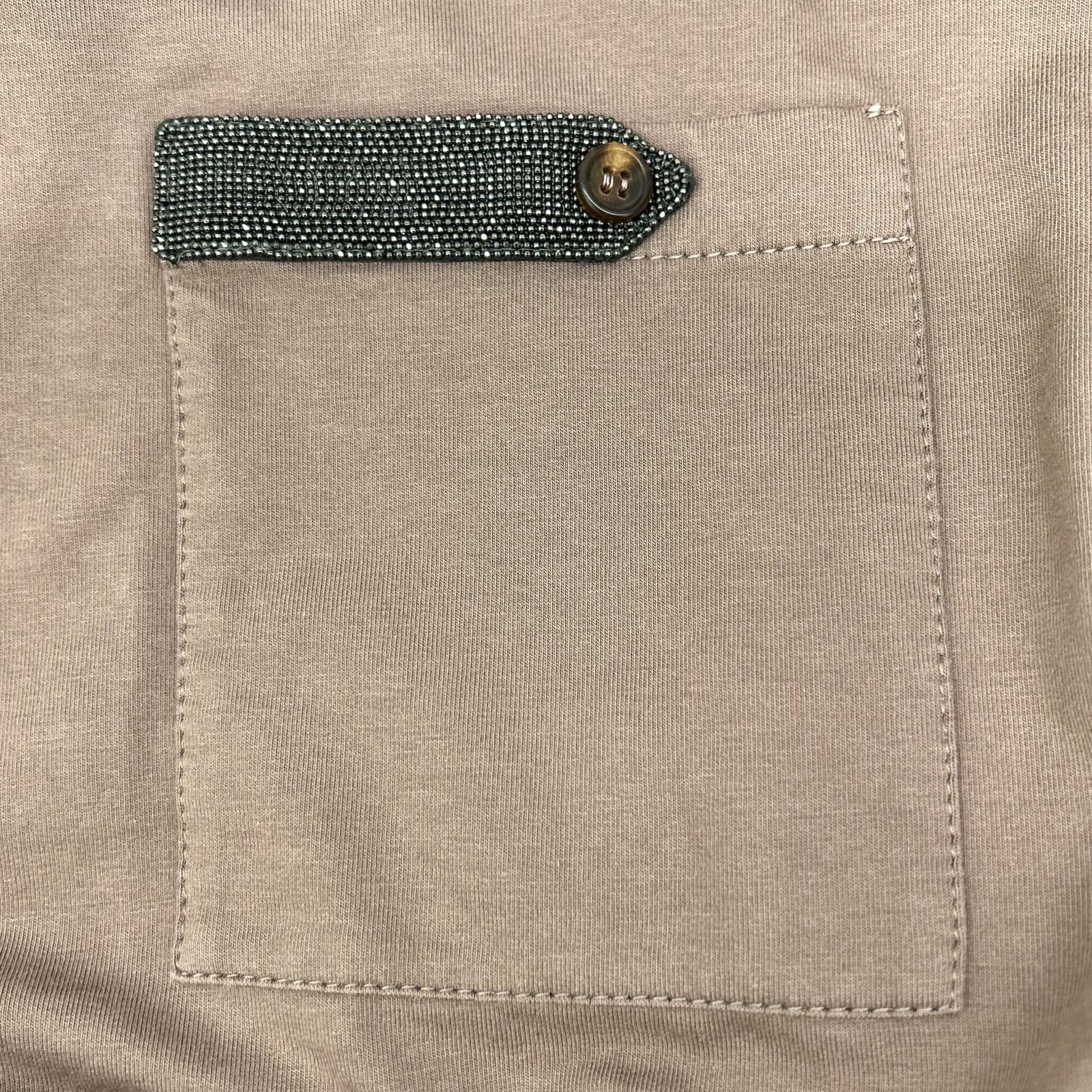 BRUNELLO CUCINELLI ブルネロクチネリ 23年 ブラウン クロップド モニーレ スウェットフーディープルオーバー トップス