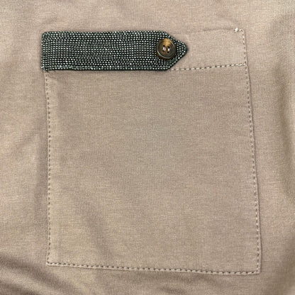 BRUNELLO CUCINELLI ブルネロクチネリ 23年 ブラウン クロップド モニーレ スウェットフーディープルオーバー トップス