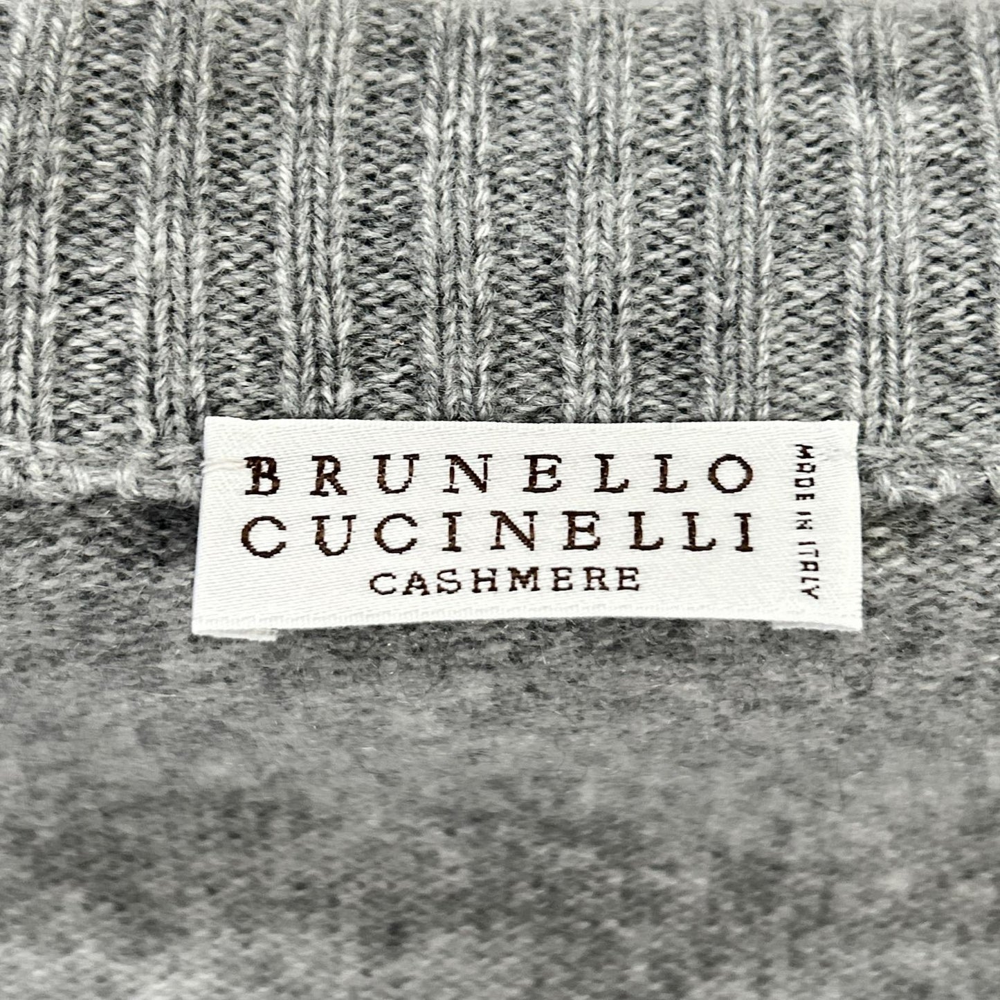 BRUNELLO CUCINELLI ブルネロクチネリ グレー カシミヤ マリンストライプ モニリディティール ロングリブカーディガン トップス
