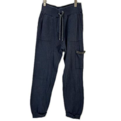 BRUNELLO CUCINELLI ブルネロクチネリ LAK1658937 23年 ネイビー コットン モニーレ リブ編みニットパンツ ボトムス