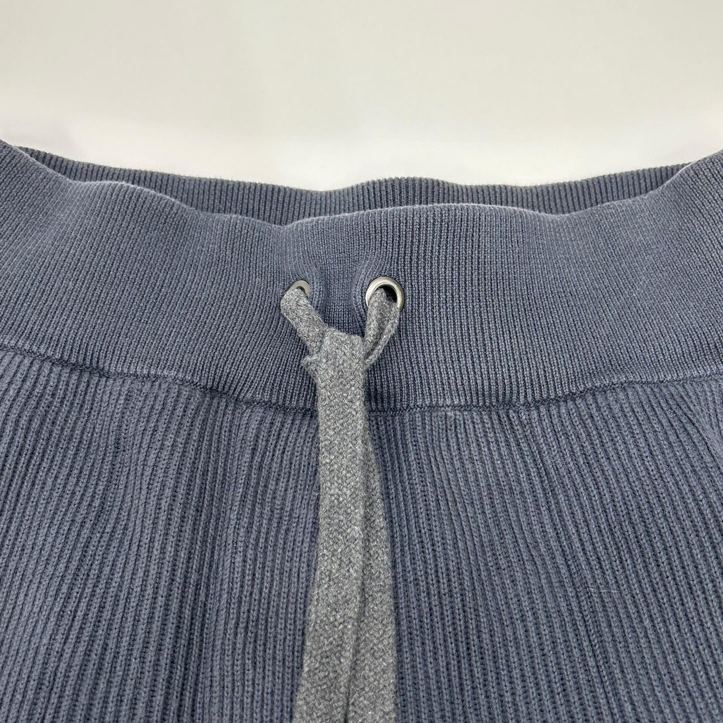 BRUNELLO CUCINELLI ブルネロクチネリ LAK1658937 23年 ネイビー コットン モニーレ リブ編みニットパンツ ボトムス