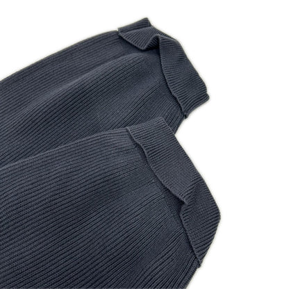 BRUNELLO CUCINELLI ブルネロクチネリ LAK1658937 23年 ネイビー コットン モニーレ リブ編みニットパンツ ボトムス