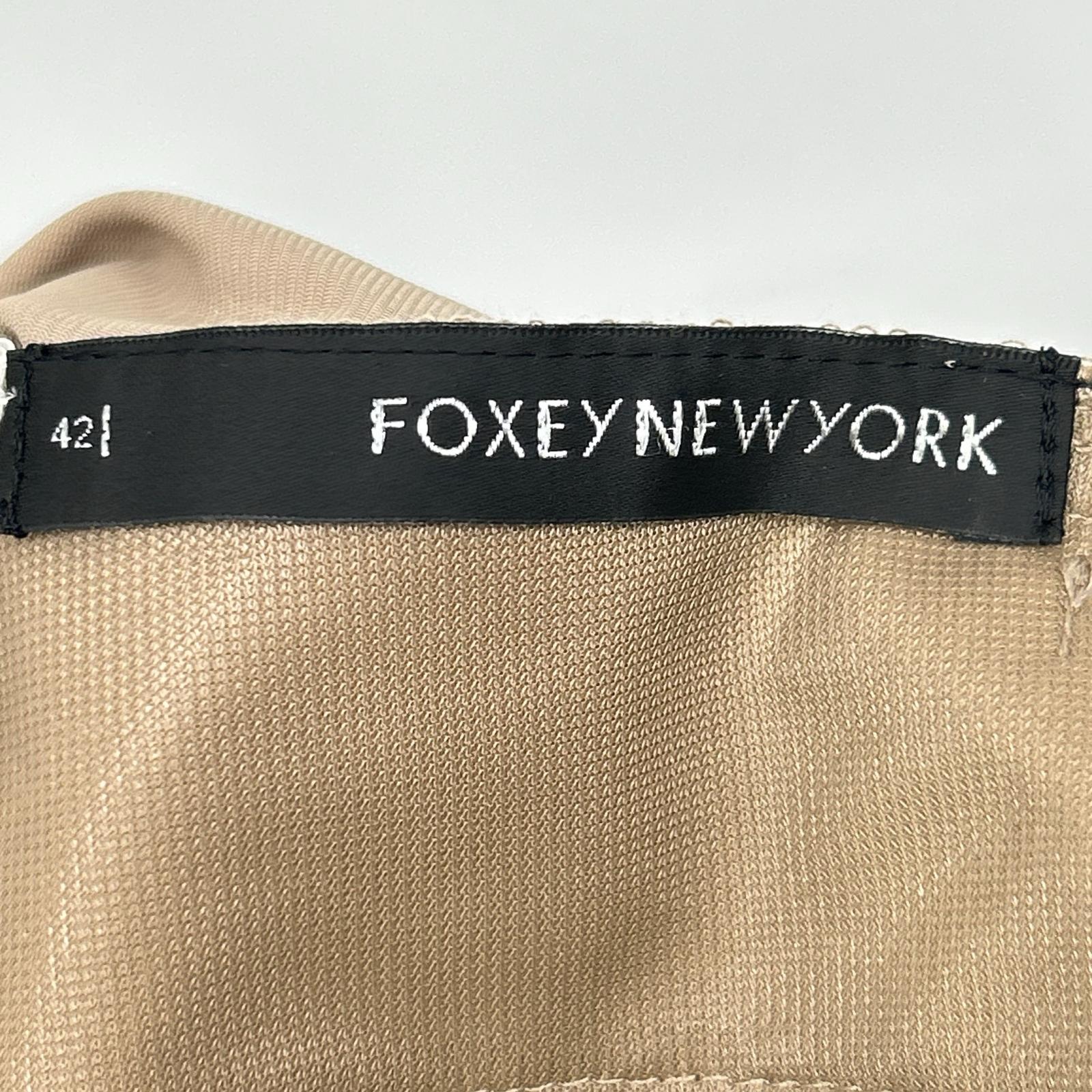 FOXEY NEW YORK フォクシーニューヨーク ベージュ 23444 エンパイア ナイロン ロングギャザーワンピース ワンピース