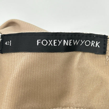 FOXEY NEW YORK フォクシーニューヨーク ベージュ 23444 エンパイア ナイロン ロングギャザーワンピース ワンピース