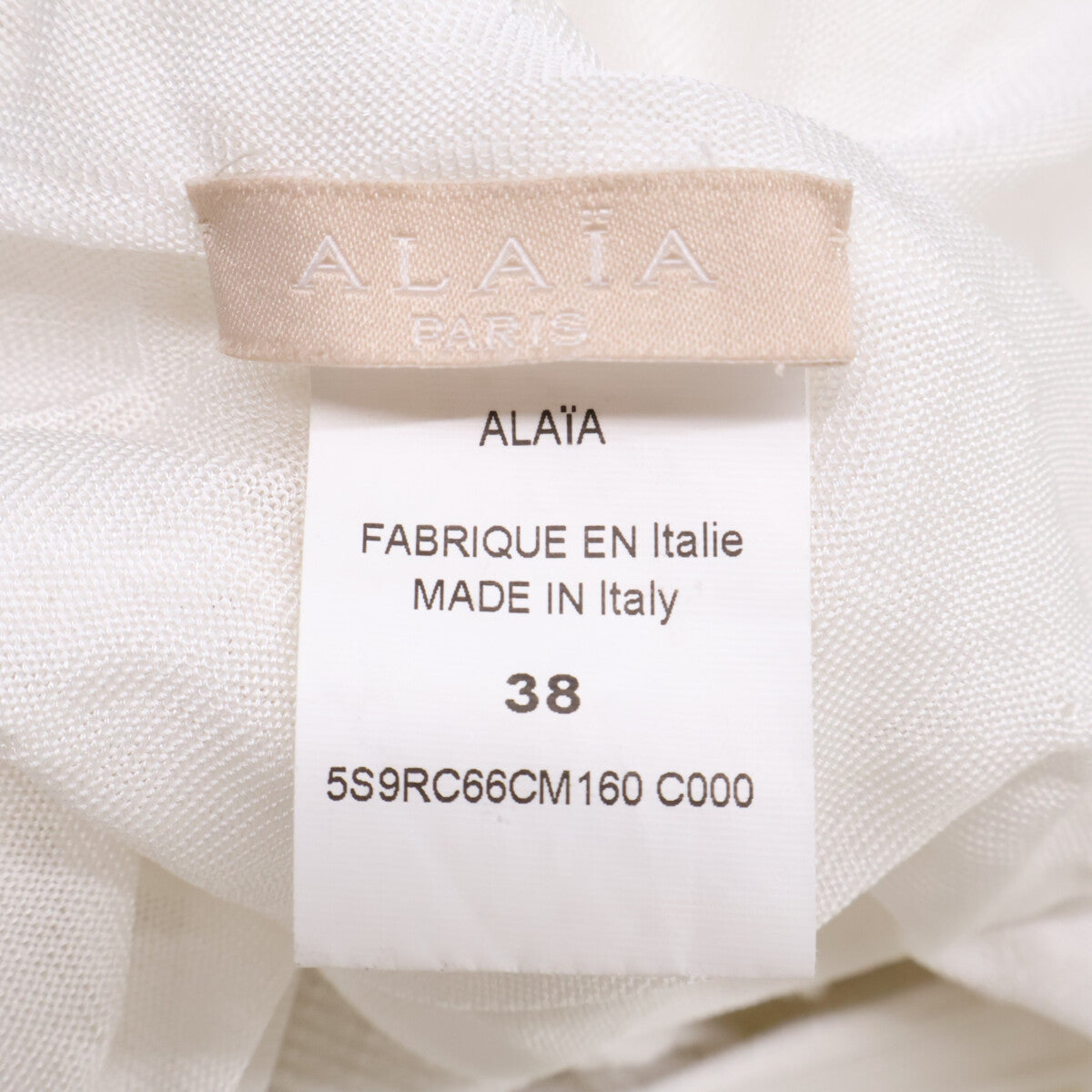 ALAIA アライア 5S9RC66CM160 ジャージー ノースリーブ フレア ワンピース