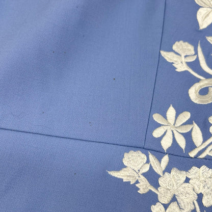Oscar de la Renta オスカーデラレンタ ブルー 19RE269DSW フラワー刺繍 ドレスワンピース ワンピース