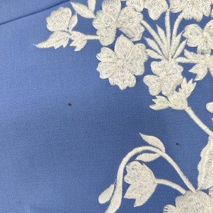 Oscar de la Renta オスカーデラレンタ ブルー 19RE269DSW フラワー刺繍 ドレスワンピース ワンピース