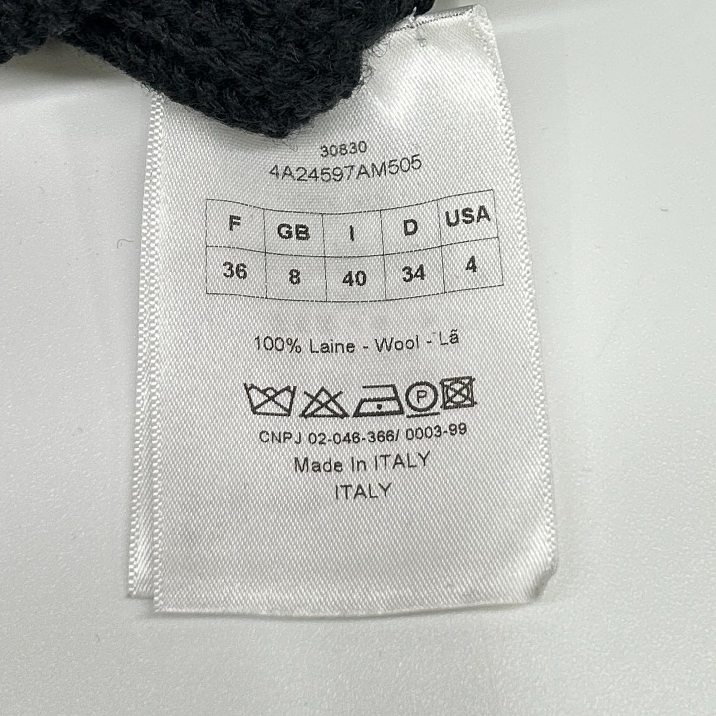 Christian Dior クリスチャンディオール ブラック カシュクール クロスデザイン オフショルダー ウールニットトップス トップス