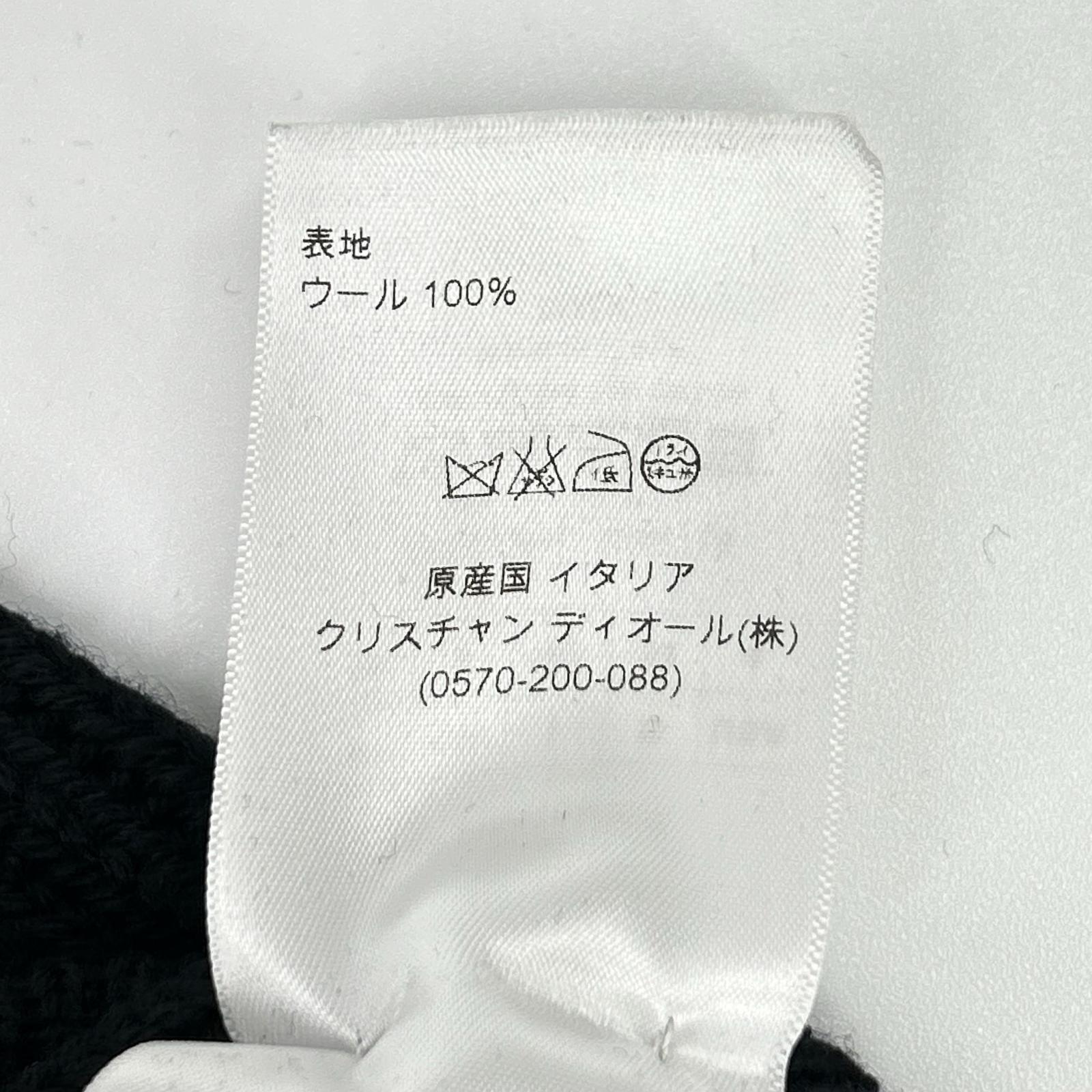 Christian Dior クリスチャンディオール ブラック カシュクール クロスデザイン オフショルダー ウールニットトップス トップス