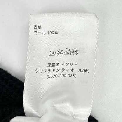 Christian Dior クリスチャンディオール ブラック カシュクール クロスデザイン オフショルダー ウールニットトップス トップス