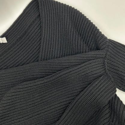 Christian Dior クリスチャンディオール ブラック カシュクール クロスデザイン オフショルダー ウールニットトップス トップス