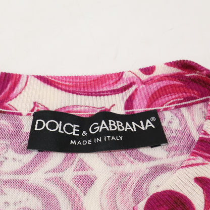 DOLCE&GABBANA ドルチェアンドガッバーナ 【美品/国内正規】FXL29T マヨルカプリント シルク100％ ノースリーブ ニットセーター トップス
