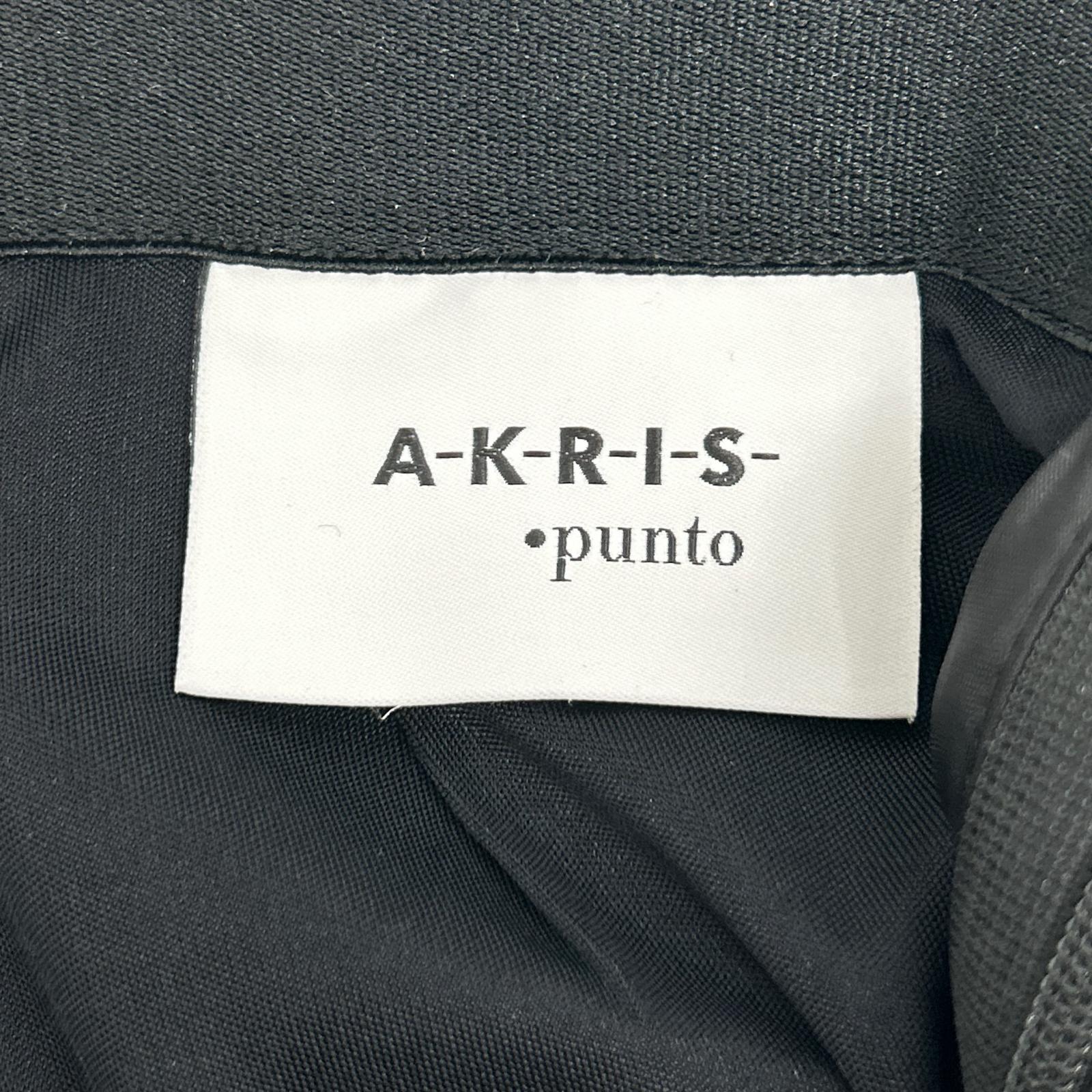 Akris アクリス 【PUNTO】ブラック フラワー刺繍 シアーシャツ・スカート セット スーツ セットアップ