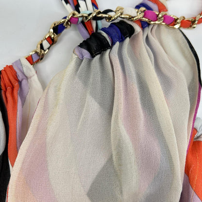 EMILIO PUCCI エミリオプッチ パープル系 総柄 チェーンベルト付きノースリーブ ワンピース ワンピース