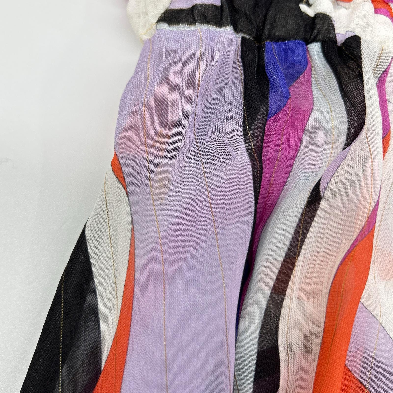 EMILIO PUCCI エミリオプッチ パープル系 総柄 チェーンベルト付きノースリーブ ワンピース ワンピース