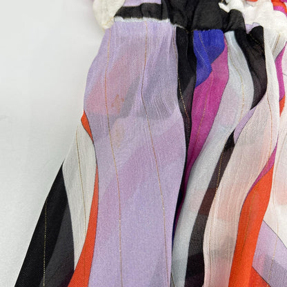 EMILIO PUCCI エミリオプッチ パープル系 総柄 チェーンベルト付きノースリーブ ワンピース ワンピース