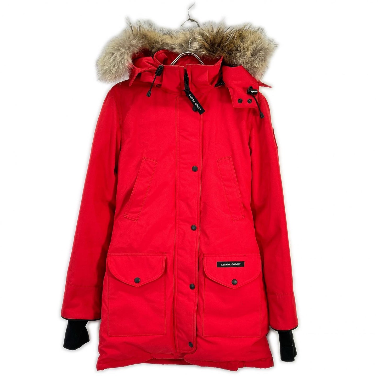 CANADA GOOSE カナダグース 6550L レッド Trillium Parka ファー付きフード ダウンジャケット ジャケット