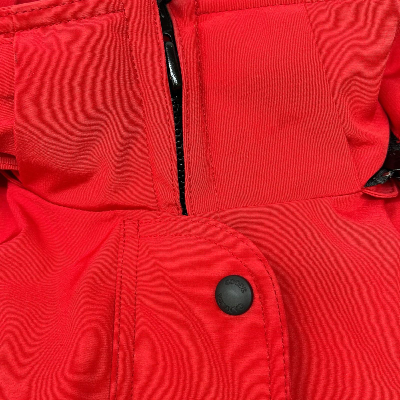 CANADA GOOSE カナダグース 6550L レッド Trillium Parka ファー付き