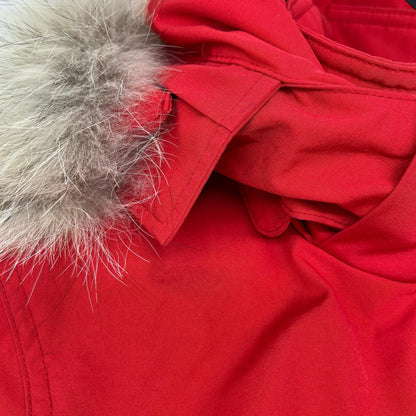 CANADA GOOSE カナダグース 6550L レッド Trillium Parka ファー付きフード ダウンジャケット ジャケット