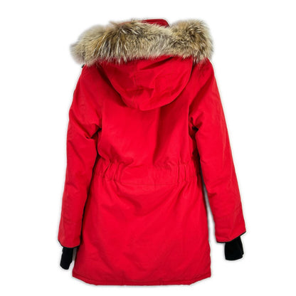 CANADA GOOSE カナダグース 6550L レッド Trillium Parka ファー付きフード ダウンジャケット ジャケット