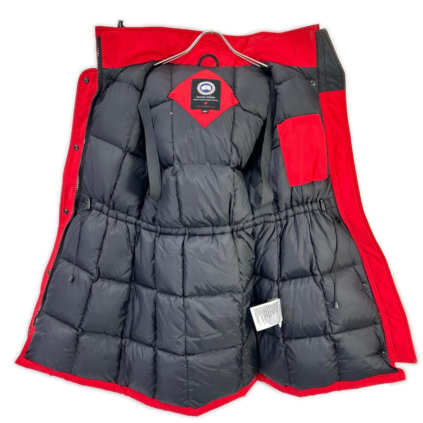 CANADA GOOSE カナダグース 6550L レッド Trillium Parka ファー付きフード ダウンジャケット ジャケット