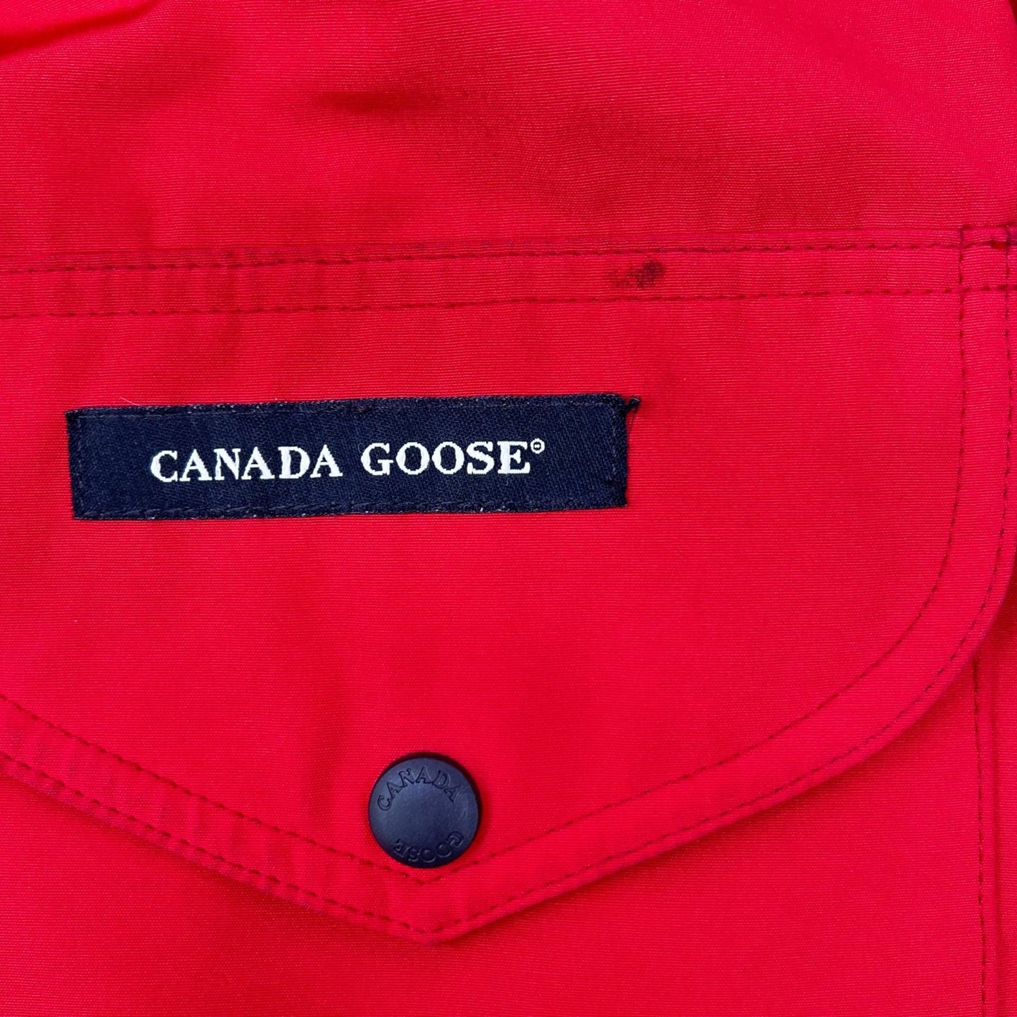 CANADA GOOSE カナダグース 6550L レッド Trillium Parka ファー付きフード ダウンジャケット ジャケット