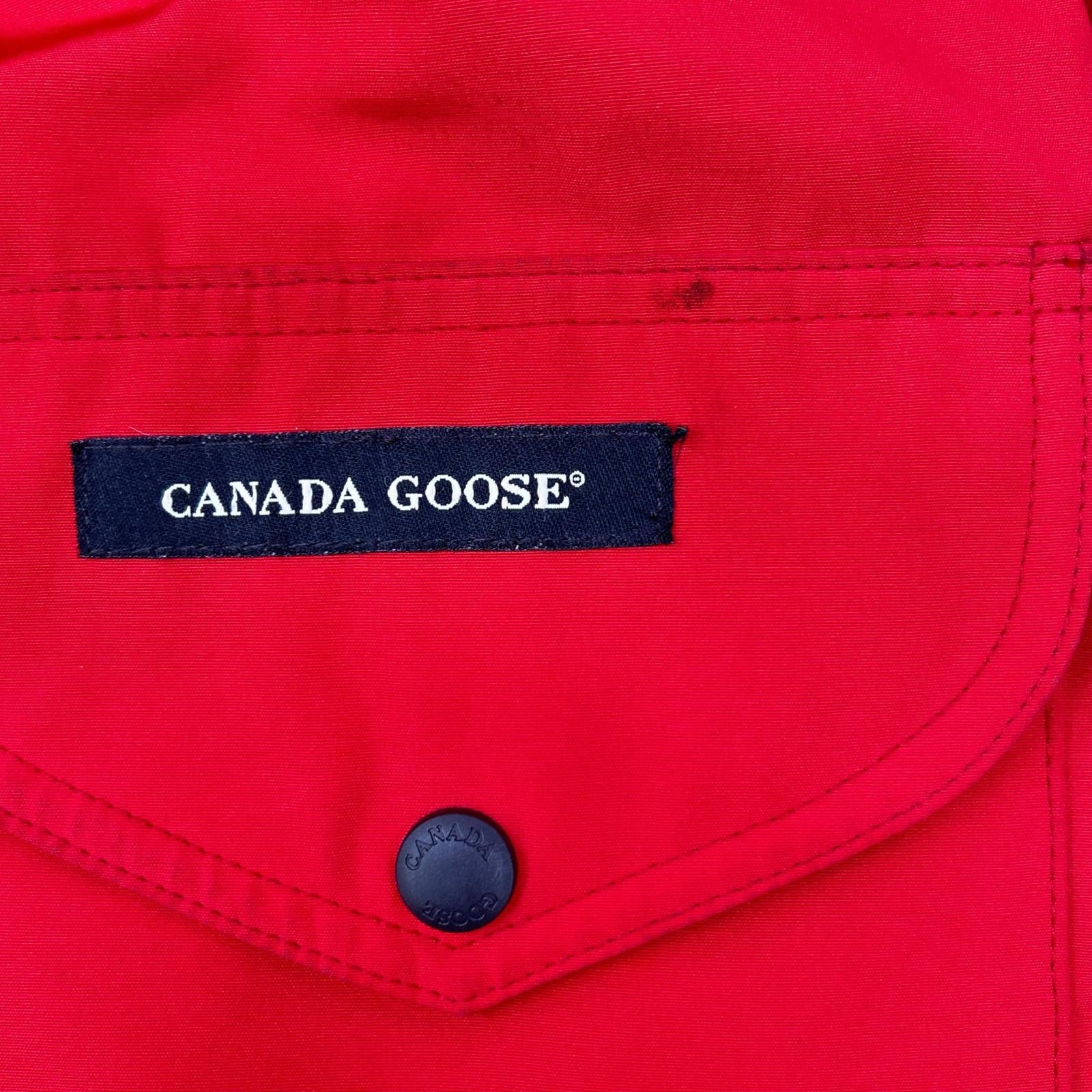 CANADA GOOSE カナダグース 6550L レッド Trillium Parka ファー付きフード ダウンジャケット ジャケット