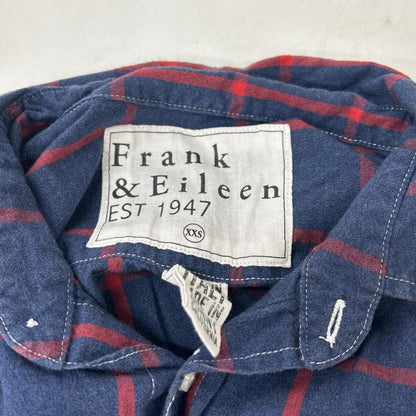Frank&Eileen フランクアンドアイリーン ネイビー×レッド PAUL コットン チェック シャツ トップス