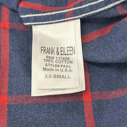 Frank&Eileen フランクアンドアイリーン ネイビー×レッド PAUL コットン チェック シャツ トップス