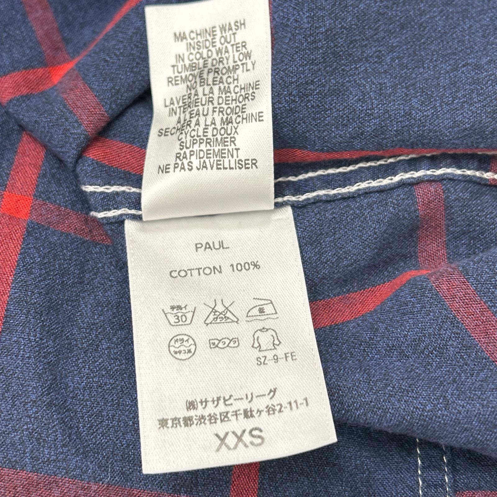 Frank&Eileen フランクアンドアイリーン ネイビー×レッド PAUL コットン チェック シャツ トップス