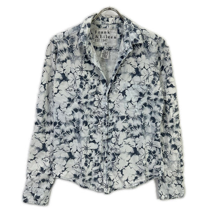 Frank&Eileen フランクアンドアイリーン White BARRY Cotton Floral Shirt Top