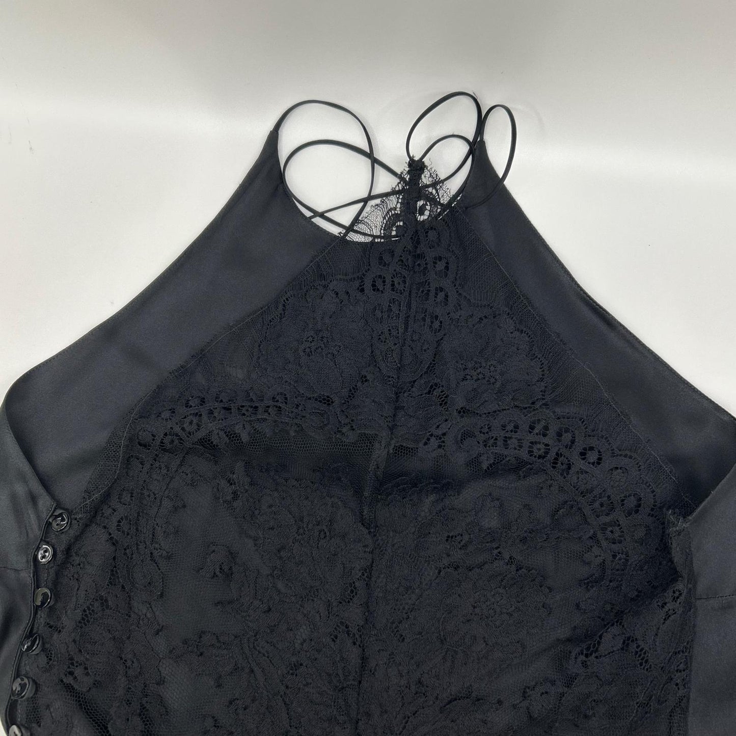 LAPERLA ラペルラ ブラック レース ノースリーブ ホルダーネックドレス ワンピース