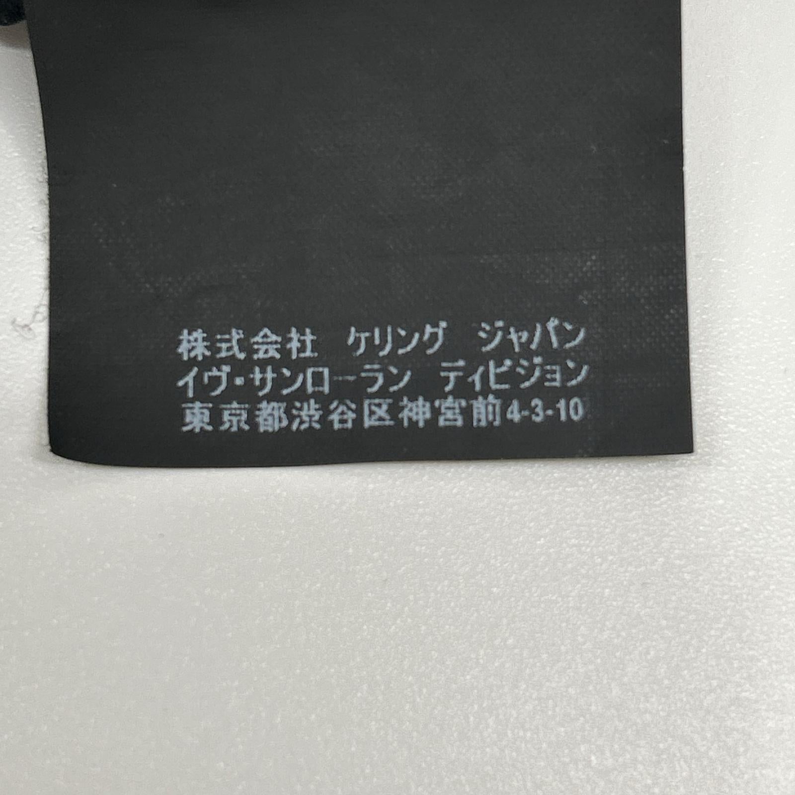 SAINT LAURENT PARIS サンローランパリ ブラック 444125 シルク スター柄 星　オープンショルダーブラウス トップス
